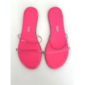 TKEES Hot Pink Sandals with Transparent Straps